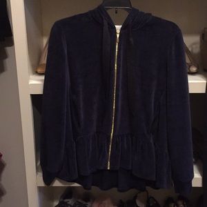 Kate Spade Velour Hooded Sweatshirt